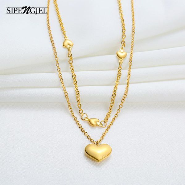 chains sipengjel fashion stainless steel upscale couples love heart necklace charms chain choker pendant for women jewelry, Silver
chains sipengjel fashion stainless steel upscale couples love heart necklace charms chain choker pendant for women jewelry, Silver
