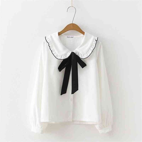 women corduroy shirts autumn winter female fashion solid bowknot casual peter pan collar vintage long sleeve blouse 210514, White
women corduroy shirts autumn winter female fashion solid bowknot casual peter pan collar vintage long sleeve blouse 210514, White