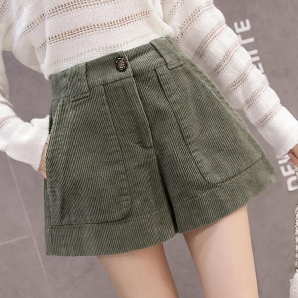 women's shorts 2021 ladies autumn and winter high waist was thin corduroy large size casual loose, White;black
women's shorts 2021 ladies autumn and winter high waist was thin corduroy large size casual loose, White;black