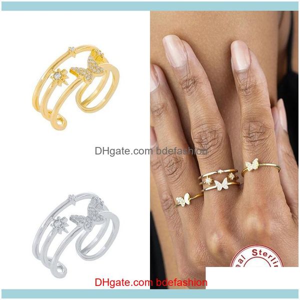 jewelrysterling sier three layer crystal butterfly opening rings rhinestone cz zirconia wedding for women gift jewelry cluster drop delivery, Golden;silver
jewelrysterling sier three layer crystal butterfly opening rings rhinestone cz zirconia wedding for women gift jewelry cluster drop delivery, Golden;silver