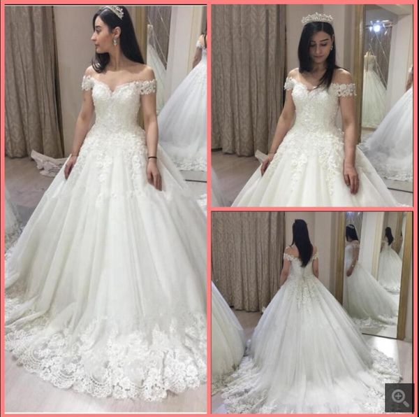 robe de mariage 2021 white tulle ball gown wedding dresses lace appliques off the shoulder vintage court train modest bridal gowns princess
robe de mariage 2021 white tulle ball gown wedding dresses lace appliques off the shoulder vintage court train modest bridal gowns princess