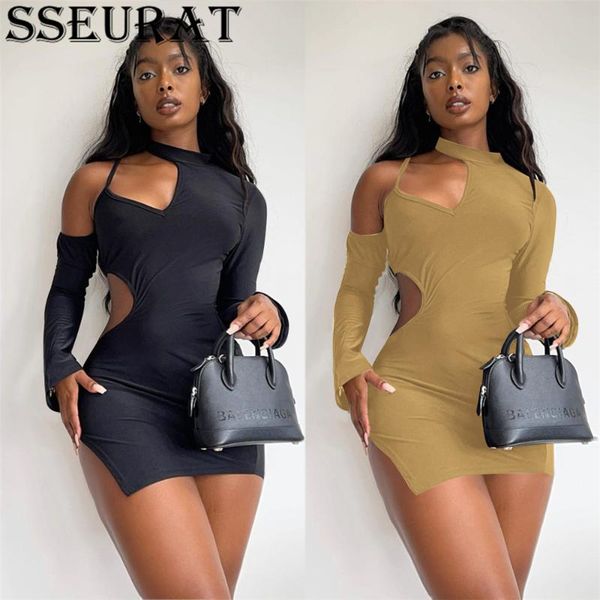 casual dresses sseurat women mini dress hollow out asymmetrical full sleeve skinny splited night clubwear fashion autumn, Black;gray
casual dresses sseurat women mini dress hollow out asymmetrical full sleeve skinny splited night clubwear fashion autumn, Black;gray