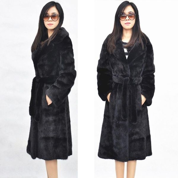 women's fur & faux coat imitation mink whole suit collar belt slim long europe and the united states big size, Black
women's fur & faux coat imitation mink whole suit collar belt slim long europe and the united states big size, Black