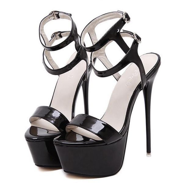 super high 16cm women waterproof platform heels peep toe buckle strap shoes size 34-40 k351 dress, Black
super high 16cm women waterproof platform heels peep toe buckle strap shoes size 34-40 k351 dress, Black