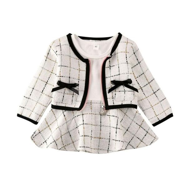 clothing sets 2pcs kid baby girl princess clothes pageant plaid coat+long sleeve a-line dress birthday party prom, White
clothing sets 2pcs kid baby girl princess clothes pageant plaid coat+long sleeve a-line dress birthday party prom, White