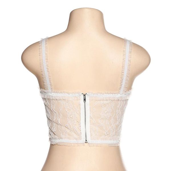 women's tanks & camis women camisoles summer floral lace mesh perspective vest bustier bra lady sleeveless ruffle slim tank shirt club, White
women's tanks & camis women camisoles summer floral lace mesh perspective vest bustier bra lady sleeveless ruffle slim tank shirt club, White