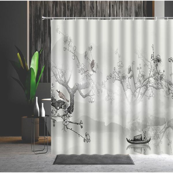bathroom curtains chinese style landscape mountain water bird flower machine washable bathtub decoration bath with hook shower
bathroom curtains chinese style landscape mountain water bird flower machine washable bathtub decoration bath with hook shower