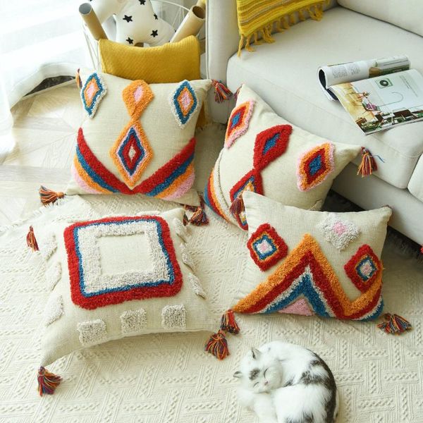 pillow case moroccan style cushion cover 45x45cm/30x50cm wool tassels boho ethnic colorful home decoration
pillow case moroccan style cushion cover 45x45cm/30x50cm wool tassels boho ethnic colorful home decoration