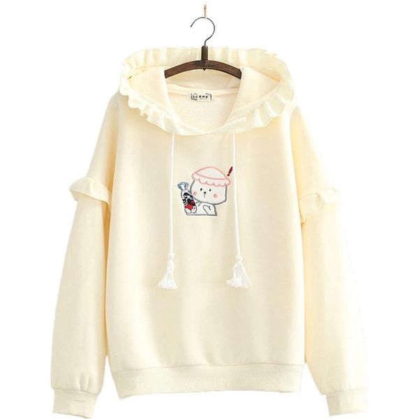 women's hoodies & sweatshirts winter cartoon embroidery fleece warm cute sweet hooded girl kawaii 2011106, Black
women's hoodies & sweatshirts winter cartoon embroidery fleece warm cute sweet hooded girl kawaii 2011106, Black