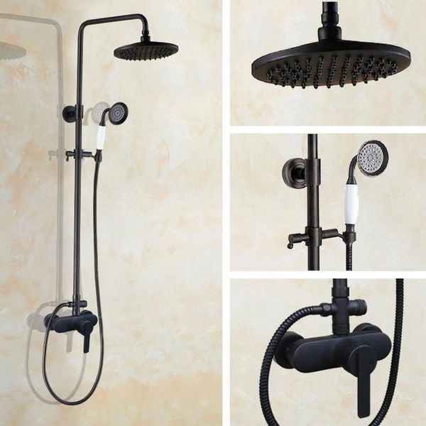 black oil rubbed bathroom brass wall mount 8 inch rain shower system mixer tap faucet set with ceramic handheld ahg158 sets
black oil rubbed bathroom brass wall mount 8 inch rain shower system mixer tap faucet set with ceramic handheld ahg158 sets