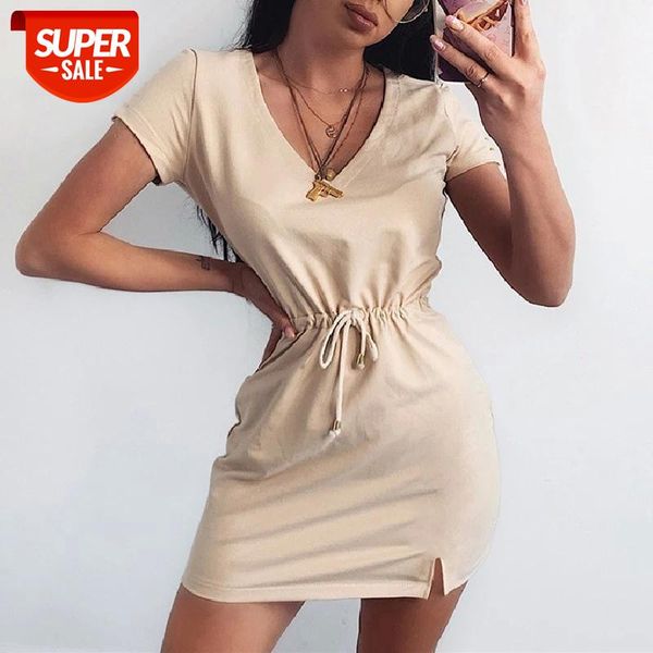 solid color casual wild mini dress women ladies summer short sleeve v-neck beam waist drawstring split hem fitting #3a1h, White;black
solid color casual wild mini dress women ladies summer short sleeve v-neck beam waist drawstring split hem fitting #3a1h, White;black