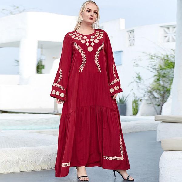 ethnic clothing muslim robe cross-border fashion spring and autumn women red embroidery long-sleeved skirt casual dress
ethnic clothing muslim robe cross-border fashion spring and autumn women red embroidery long-sleeved skirt casual dress