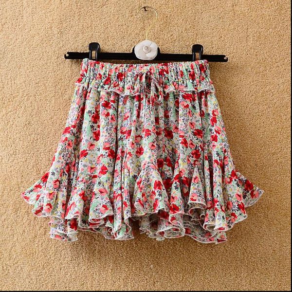 womens skirts elastic waist floral print summer lotus leaf pleated bohemian mini skirt female vintage chiffon short, Black
womens skirts elastic waist floral print summer lotus leaf pleated bohemian mini skirt female vintage chiffon short, Black