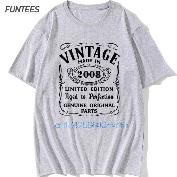 men's t-shirts made in 2008 t-shirt present vintage birthday gift 100% cotton unique tshirts male graphic print boyfriend tees, White;black
men's t-shirts made in 2008 t-shirt present vintage birthday gift 100% cotton unique tshirts male graphic print boyfriend tees, White;black