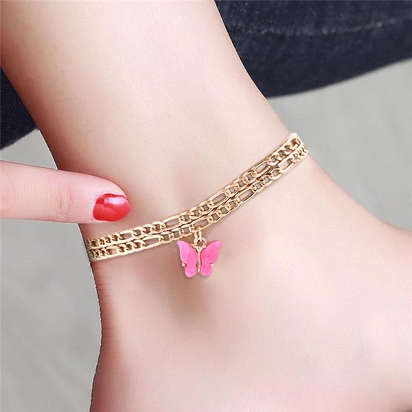 anklets cute butterfly pendant for women gold color chain ankle bracelet on leg 2021 bohemian beach foot jewelry, Red;blue
anklets cute butterfly pendant for women gold color chain ankle bracelet on leg 2021 bohemian beach foot jewelry, Red;blue