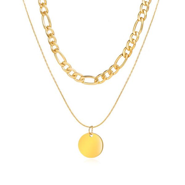 pendant necklaces fashion metallic creative simple personality retro disc thick chain necklace for women men wedding party jewelry gifts, Silver
pendant necklaces fashion metallic creative simple personality retro disc thick chain necklace for women men wedding party jewelry gifts, Silver