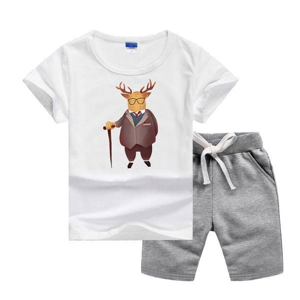 luxury designer baby summers clothes set printing cartoon deer kids boy girl short sleeve tee and pants 2pcs sport suit fashion tracksuits, White
luxury designer baby summers clothes set printing cartoon deer kids boy girl short sleeve tee and pants 2pcs sport suit fashion tracksuits, White