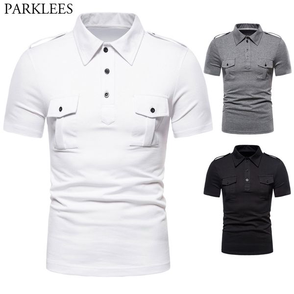 double pocket military epaulet polo shirt men summer short sleeve slim fit polo homme fashion turn down collar polos para hombre 210522, White;black
double pocket military epaulet polo shirt men summer short sleeve slim fit polo homme fashion turn down collar polos para hombre 210522, White;black