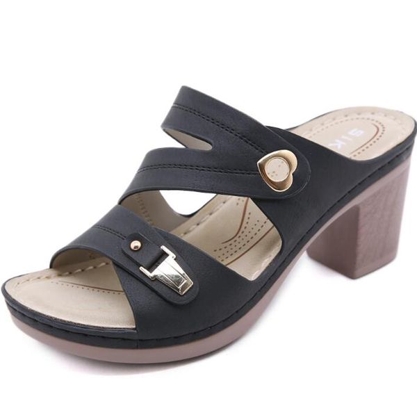 2021 slippers summer womens european and american style high heels comfortable ladies sandals zapatillas de mujer q1, Black
2021 slippers summer womens european and american style high heels comfortable ladies sandals zapatillas de mujer q1, Black