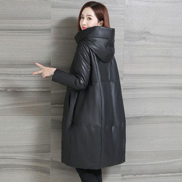 women's leather & faux woman cool pu long jacket 2021 autumn female loose windbreaker trench coat ladies slim spring q214, Black
women's leather & faux woman cool pu long jacket 2021 autumn female loose windbreaker trench coat ladies slim spring q214, Black