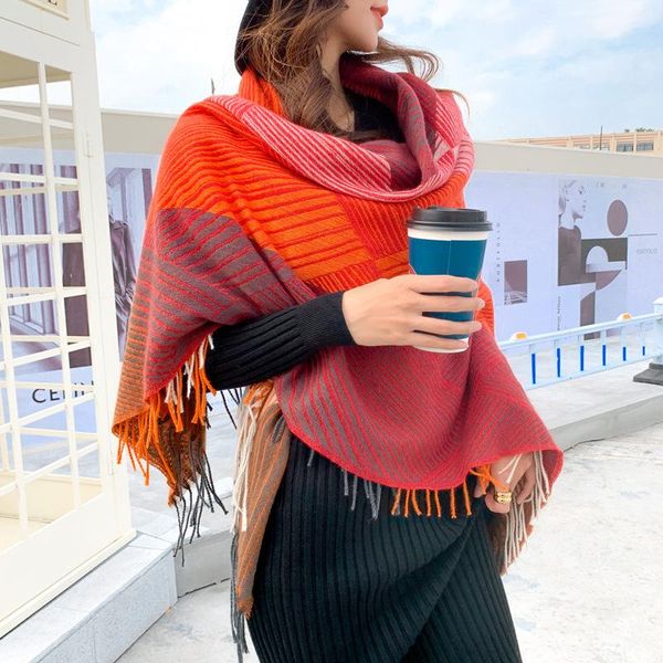scarves 2021 autumn and winter scarf women chinese wind cold protection warm tassel big square muffler thick fashion wild, Blue;gray
scarves 2021 autumn and winter scarf women chinese wind cold protection warm tassel big square muffler thick fashion wild, Blue;gray