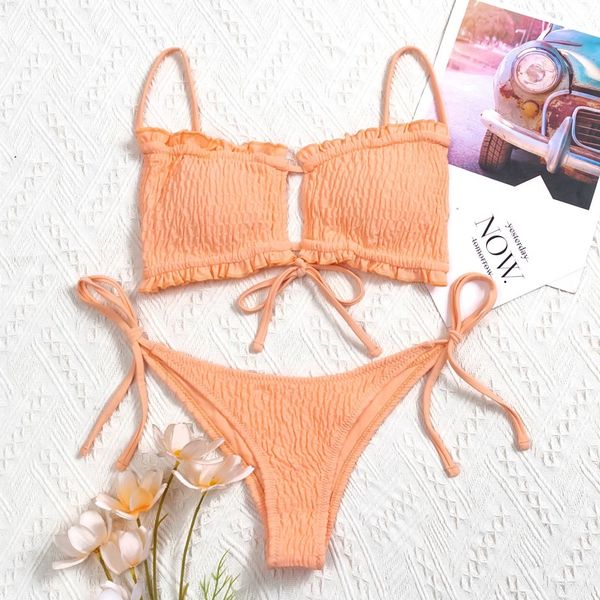 new 2021 straples ruffles bandage bikini set pure color sumwear solid push up padded women swimwear bathing suitby
new 2021 straples ruffles bandage bikini set pure color sumwear solid push up padded women swimwear bathing suitby