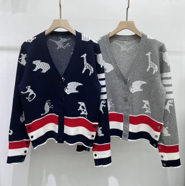 70% off 2021 autumn winter new tb v-neck sweater women's loose and thin animal pattern cardigan sweater coat fashion, White;black
70% off 2021 autumn winter new tb v-neck sweater women's loose and thin animal pattern cardigan sweater coat fashion, White;black
