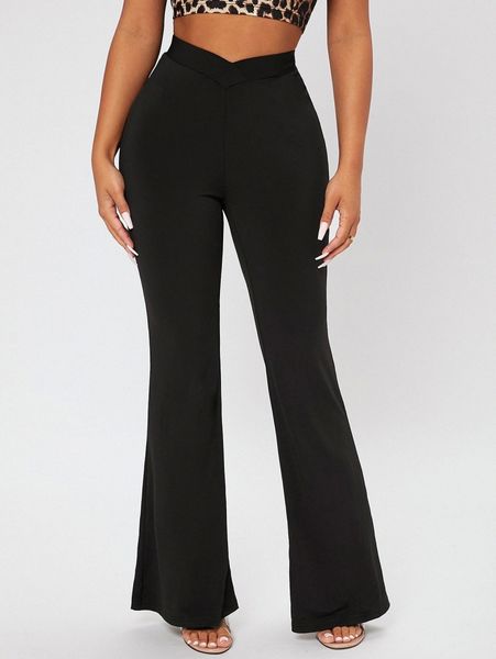 petite high waist flare leg pants g7vn#, Black;white
petite high waist flare leg pants g7vn#, Black;white