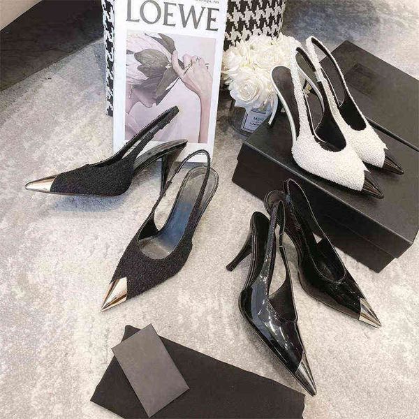 women sandals pumps brand high-heeled woman shoes new metal heel summer sandal black flip flops for stiletto sandles heels 220222
women sandals pumps brand high-heeled woman shoes new metal heel summer sandal black flip flops for stiletto sandles heels 220222