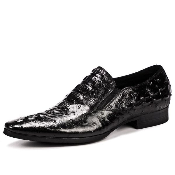 dress shoes spring/autumn ostrich style black/red loafers pointed toe slip-on genuine leather wedding oxford office mens
dress shoes spring/autumn ostrich style black/red loafers pointed toe slip-on genuine leather wedding oxford office mens