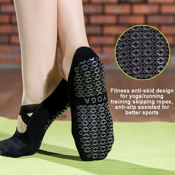 women bandage yoga socks non-slip quick-dry damping pilates ballet good grip for cotton sports, Black
women bandage yoga socks non-slip quick-dry damping pilates ballet good grip for cotton sports, Black