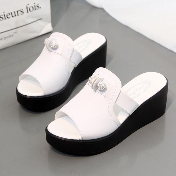 slippers women summer slides on a wedge fashion shoes platform shallow heeled mules pantofle big size luxury genuine leather hig, Black
slippers women summer slides on a wedge fashion shoes platform shallow heeled mules pantofle big size luxury genuine leather hig, Black