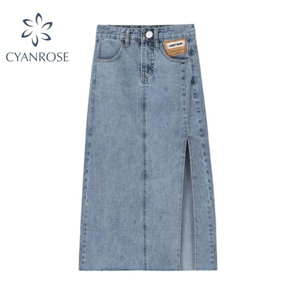skirts vintage high waist a-line denim skirt women 2021 summer streetwear split blue black two color straight jeans long female
skirts vintage high waist a-line denim skirt women 2021 summer streetwear split blue black two color straight jeans long female