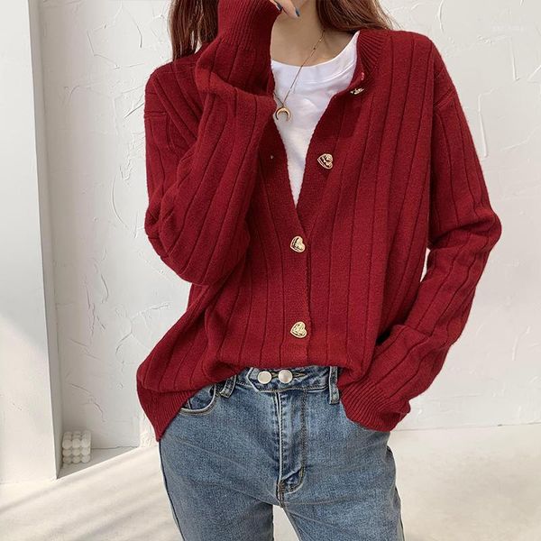 women's knits & tees fall 2021 knitted cardigan button up korean loose long sleeve sweater coat women beige1, White
women's knits & tees fall 2021 knitted cardigan button up korean loose long sleeve sweater coat women beige1, White