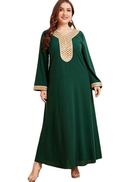 ethnic clothing plus size maxi dress for women elegant sequins v neck long sleeve loose arabic muslim turkey ramadan eid clothes, Red
ethnic clothing plus size maxi dress for women elegant sequins v neck long sleeve loose arabic muslim turkey ramadan eid clothes, Red