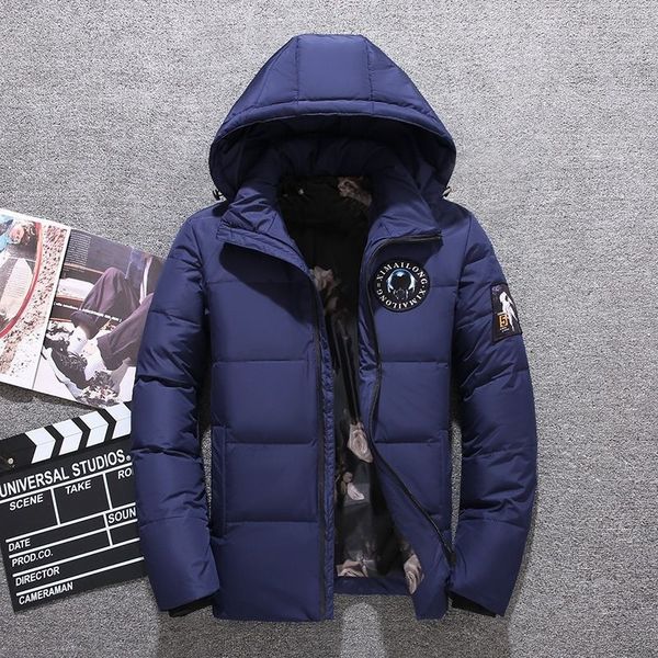men's winter white duck down jacket fashion padded parkas hooded outdoor thick warm casual snow outwear coats short, Black
men's winter white duck down jacket fashion padded parkas hooded outdoor thick warm casual snow outwear coats short, Black