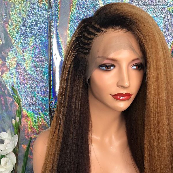 synthetic wigs fluffy part ombre brown pre-plucked yaki straight lace front for women high temperature cosplay dray queen, Black
synthetic wigs fluffy part ombre brown pre-plucked yaki straight lace front for women high temperature cosplay dray queen, Black