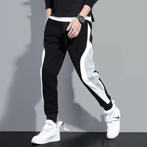 men's pants trendy brand casual pants, spring and summer style boys sports feet, korean slim trousers, long pan, Black
men's pants trendy brand casual pants, spring and summer style boys sports feet, korean slim trousers, long pan, Black
