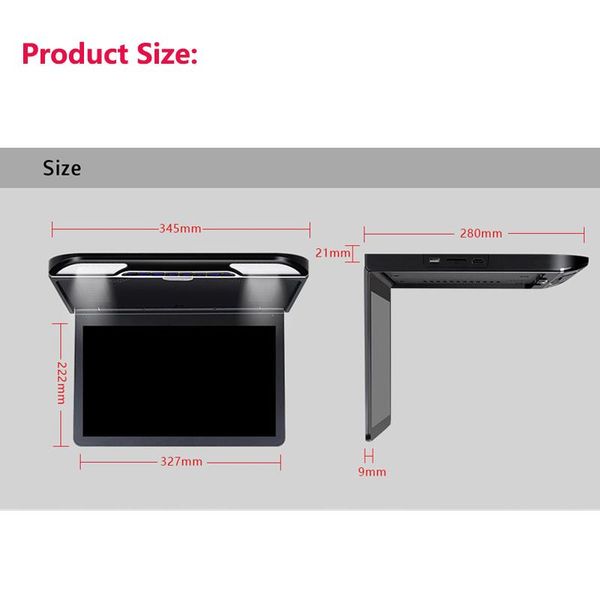 car video 13.3 inch ceiling monitors 1920x1080 touch button screen flip down mp5 player hdmi/usb/sd/ir/fm transmitter/speaker dvd
car video 13.3 inch ceiling monitors 1920x1080 touch button screen flip down mp5 player hdmi/usb/sd/ir/fm transmitter/speaker dvd