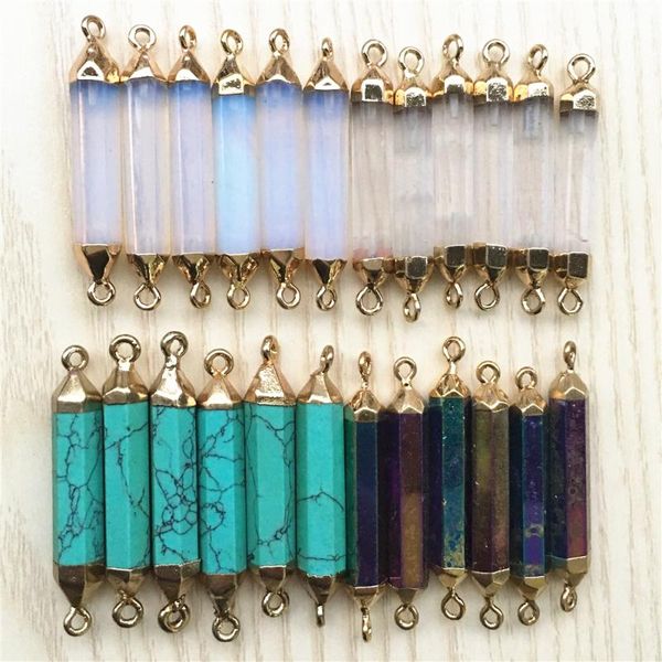 pendants natural stone double holes pillar connector beads for girl diy necklace earrings hand craft jewelry making findings 6pcs, Black
pendants natural stone double holes pillar connector beads for girl diy necklace earrings hand craft jewelry making findings 6pcs, Black