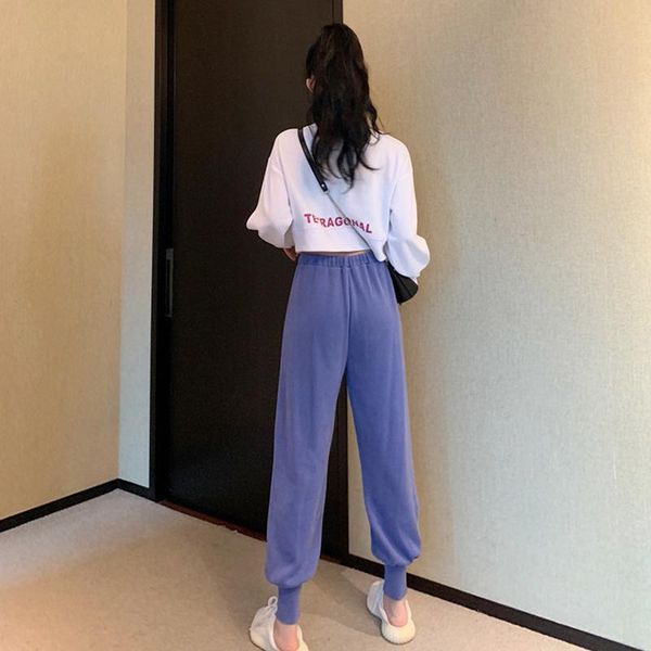 women's two piece pants round neck sweater women's wear spring and autumn 2021 loose korean version lazy wind short long sleeve upp, White
women's two piece pants round neck sweater women's wear spring and autumn 2021 loose korean version lazy wind short long sleeve upp, White
