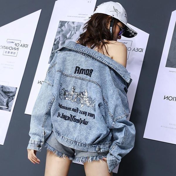Women's Jackets ZQLZ Autumn Jean Coat Women Embroidery Letter Single Breasted Loose Hip Hop Spring Jacket Female Short Moto Coats 201014 UMCV, Black;brown
Women's Jackets ZQLZ Autumn Jean Coat Women Embroidery Letter Single Breasted Loose Hip Hop Spring Jacket Female Short Moto Coats 201014 UMCV, Black;brown