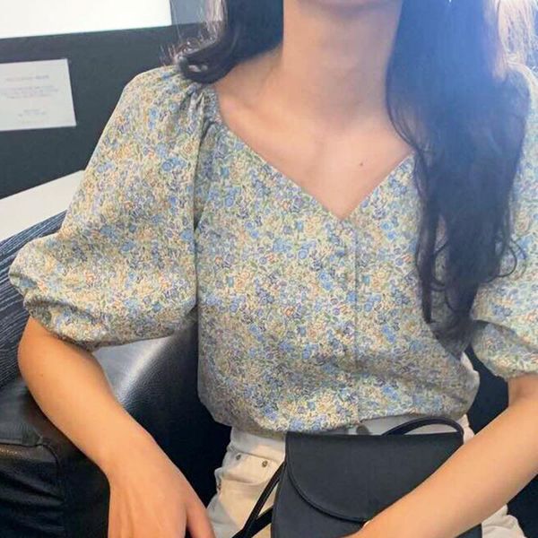 vintage v neck puff sleeve women print blouses korean chic single breasted female shirts 2021 summer sweet blusas mujer women's &, White
vintage v neck puff sleeve women print blouses korean chic single breasted female shirts 2021 summer sweet blusas mujer women's &, White