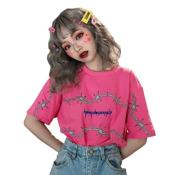 summer thorn print harajuku women personality short sleeved casual ulzzang style bf fashion clothing, White
summer thorn print harajuku women personality short sleeved casual ulzzang style bf fashion clothing, White