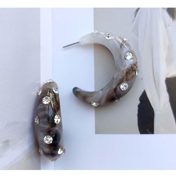 hoop & huggie ghidbk personality fashionable rhinestone resin earrings for women moon shape gematric semicircle wedding party, Golden;silver
hoop & huggie ghidbk personality fashionable rhinestone resin earrings for women moon shape gematric semicircle wedding party, Golden;silver