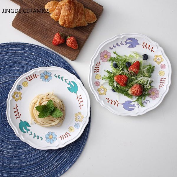 dishes & plates 1 pc japanese style 8 inches flowers little bird pattern ceramics dessert cake trays tableware supplies
dishes & plates 1 pc japanese style 8 inches flowers little bird pattern ceramics dessert cake trays tableware supplies
