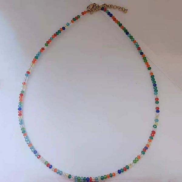 chains moloye 2021 summer exotic glass bead necklace temperament fashion sweet personality color clavicle chain female, Silver
chains moloye 2021 summer exotic glass bead necklace temperament fashion sweet personality color clavicle chain female, Silver