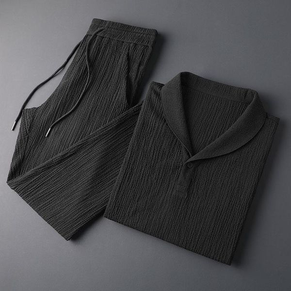 men's tracksuits 2021's cotton and linen casual suit hygroscopic elastic male summer thin luxury fashion short-sleeved t-shirt tro, Gray
men's tracksuits 2021's cotton and linen casual suit hygroscopic elastic male summer thin luxury fashion short-sleeved t-shirt tro, Gray