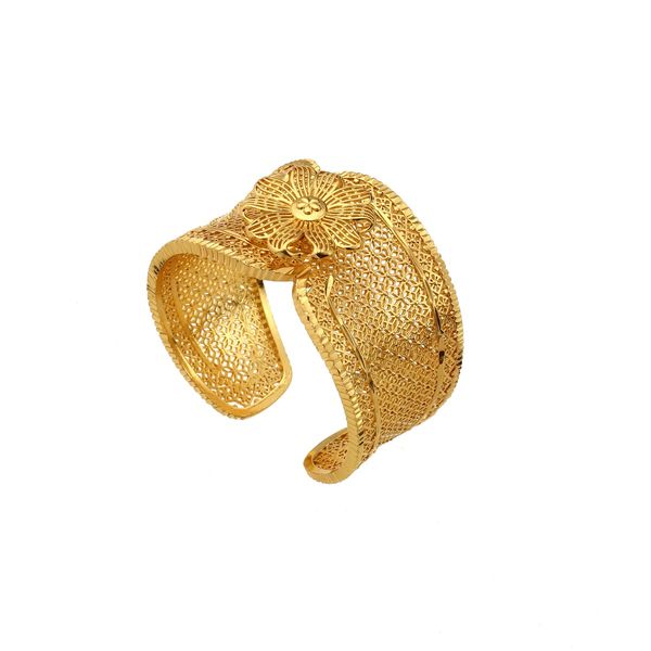africa wedding bride cuff bracelet for women luxury flower indian dubai 24k gold bangles charms jewelry, White
africa wedding bride cuff bracelet for women luxury flower indian dubai 24k gold bangles charms jewelry, White