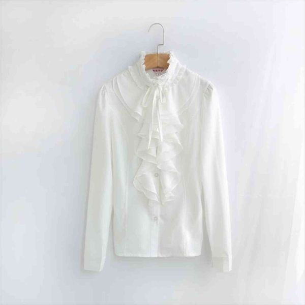 s 4xl chic tunic women shirt spring office ruffles long sleeve elegant work flounce blouse female blusas, White
s 4xl chic tunic women shirt spring office ruffles long sleeve elegant work flounce blouse female blusas, White
